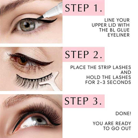 Glue Eyeliner – For strip false lash